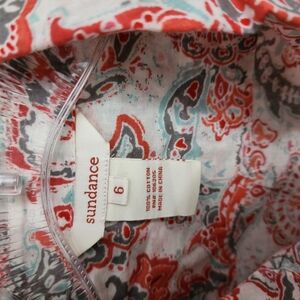 Sundance Red and Gray Paisley Dress